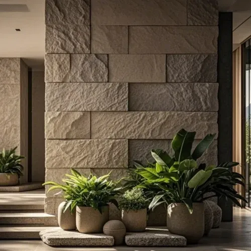 Interior decoration stone walls