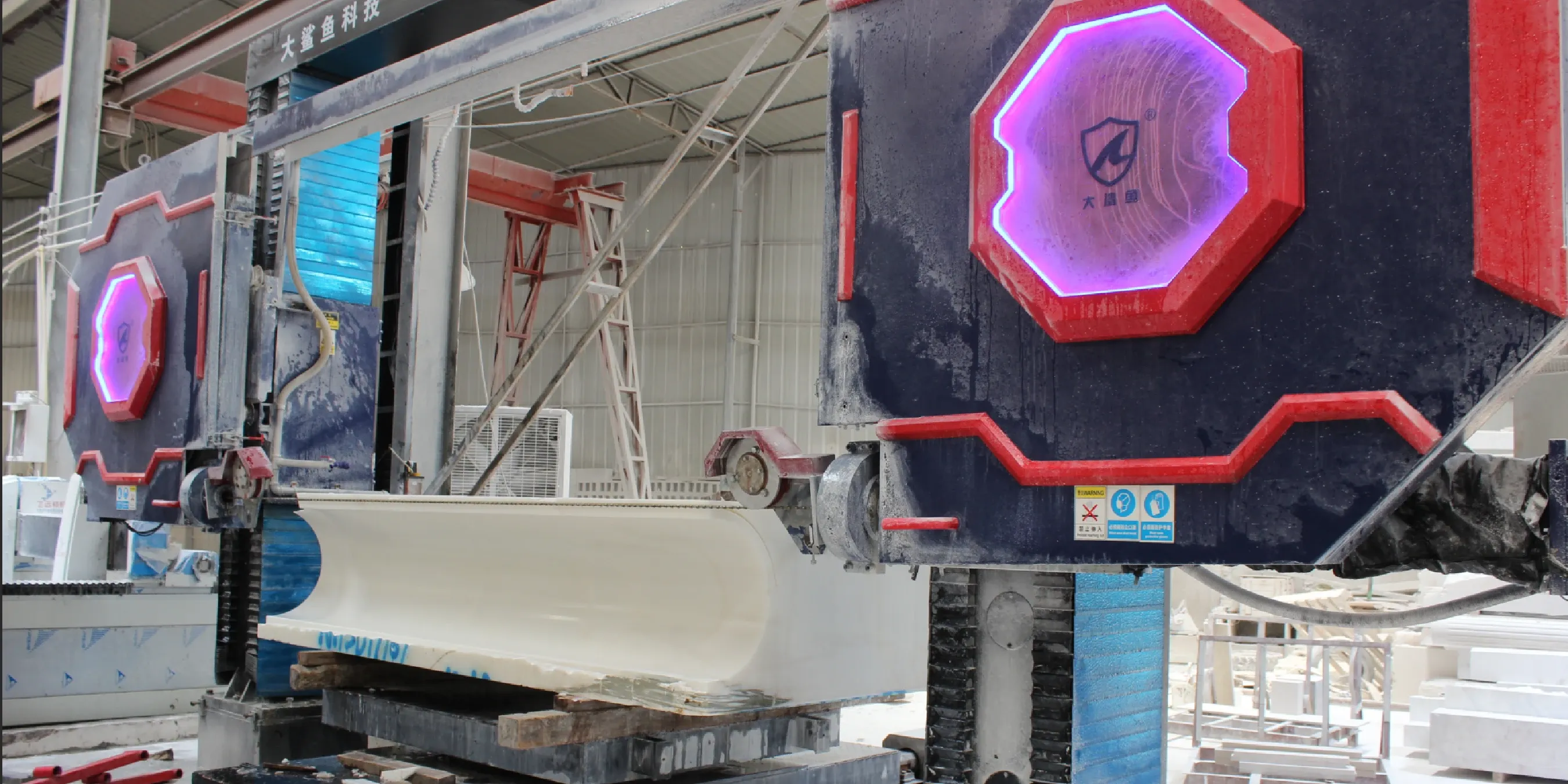 Marble Curved Panel & Column Wrap Cutting Case Study Using CNC Wire Saw Machine (5).webp